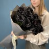 11 черных роз 60 см