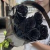 5 черных Роз 60 см