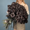 51 черная роза 60 см