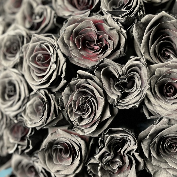 51 черная роза 60 см