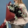 9 черных Роз 60 см с эвкалиптом