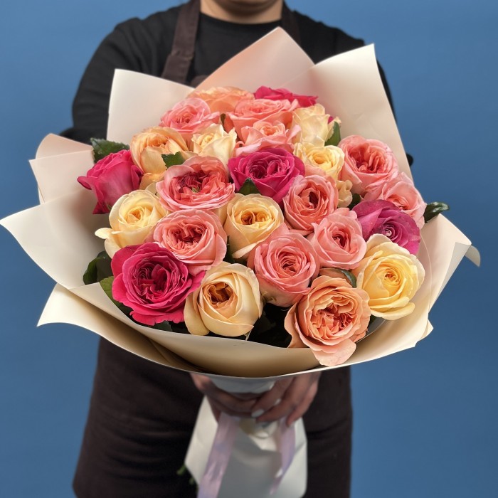 25 роз Микс 60 см