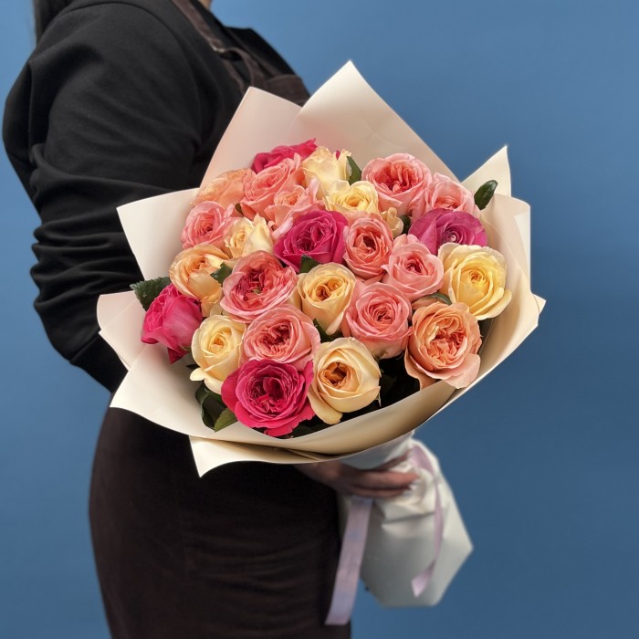 25 роз Микс 60 см