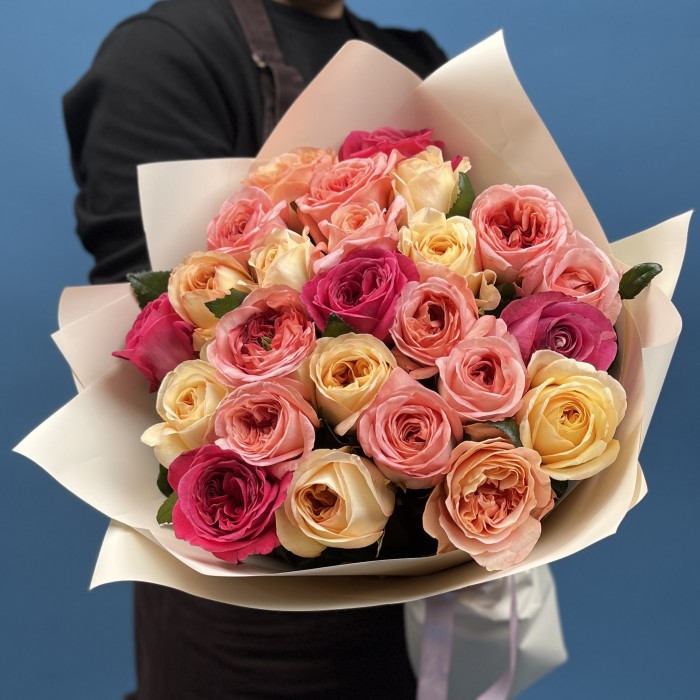25 роз Микс 60 см