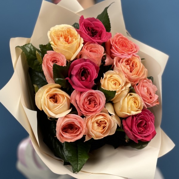 15 роз Микс 60 см