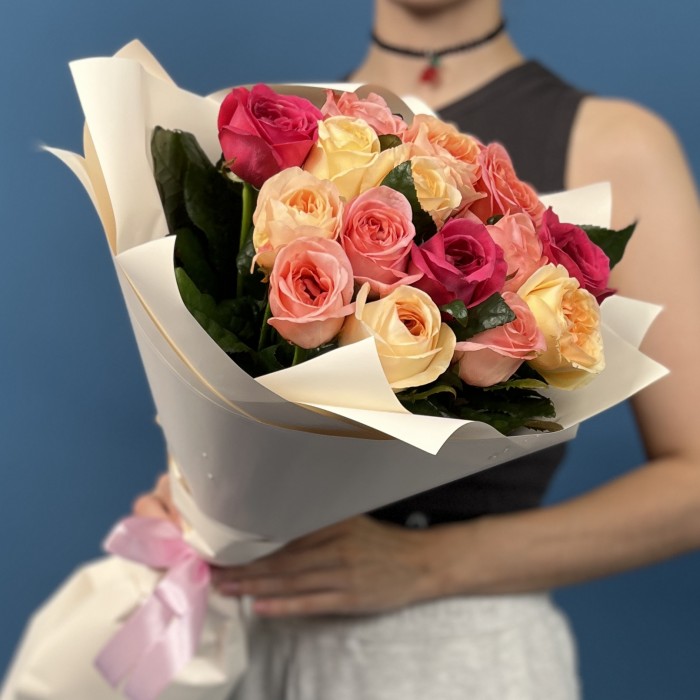 15 роз Микс 60 см
