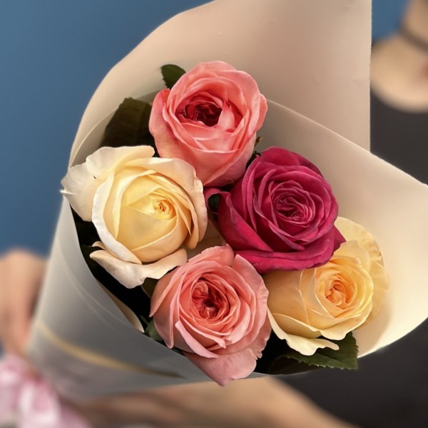 5 роз MIX 60 см