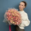 101 роза сиренево-розовый микс