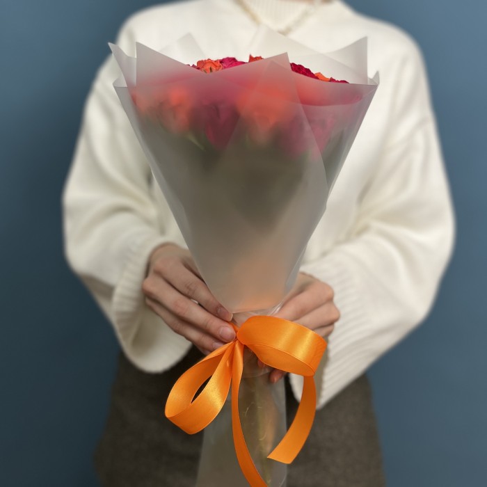 25 оранжевых роз Тутти Фрутти