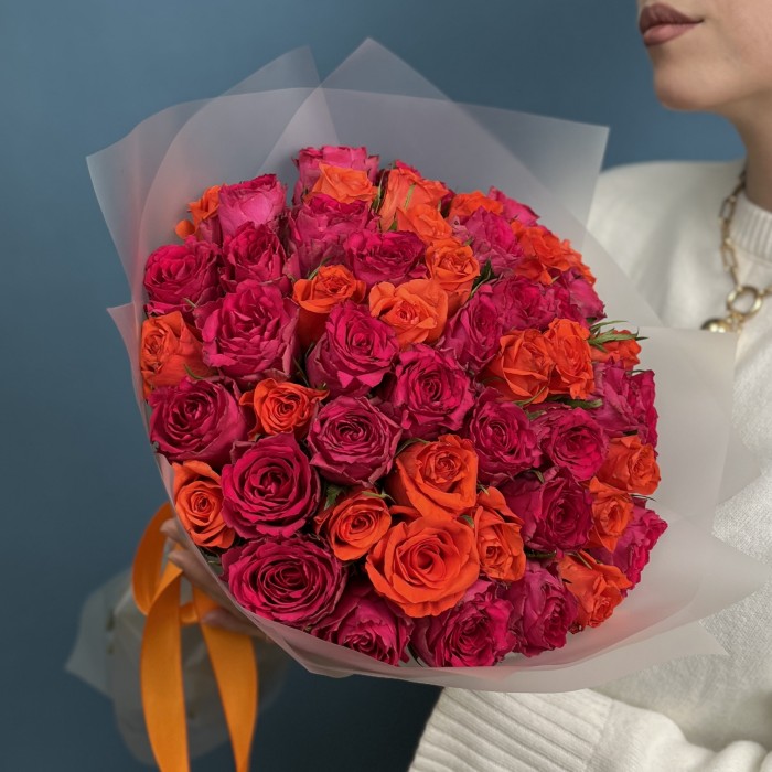 51 яркая роза Тутти-Фрутти