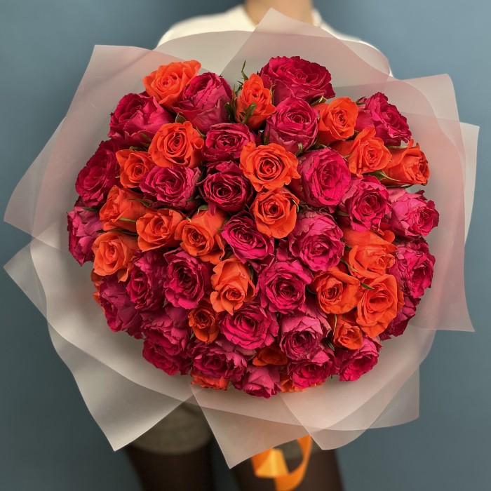 51 яркая роза Тутти-Фрутти