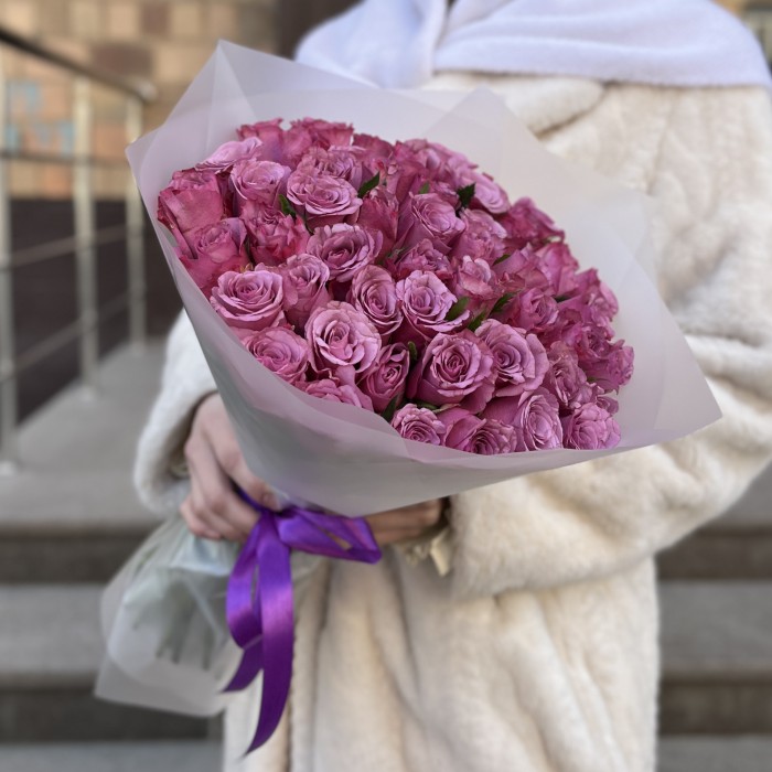 51 фиолетовая Роза Дип Перпал 40 см