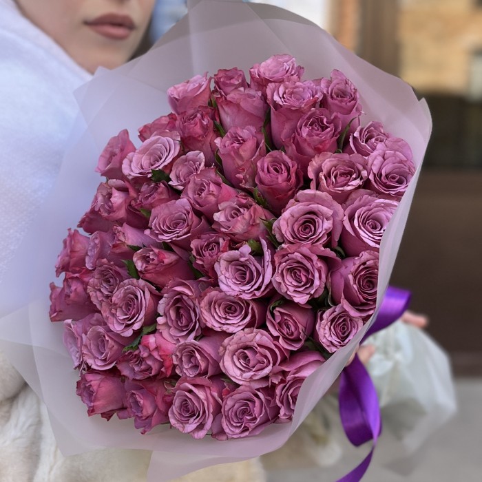 51 фиолетовая Роза Дип Перпал 40 см