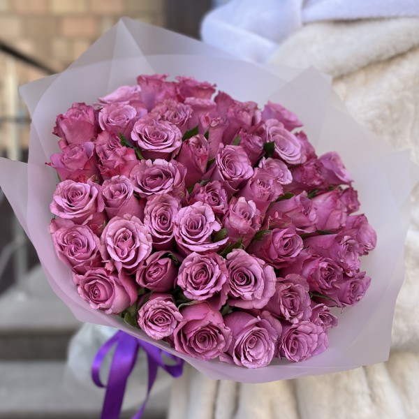 51 фиолетовая Роза Дип Перпал 40 см
