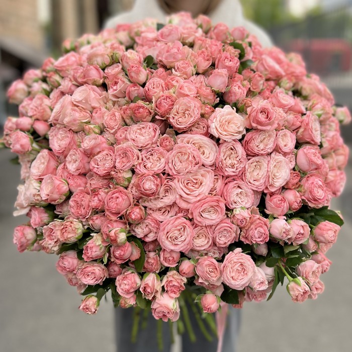 101 кустовая пионовидная роза Мадам Бомбастик 60 см