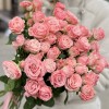 15 розовых пионовидных роз Мадам Бомбастик 60 см