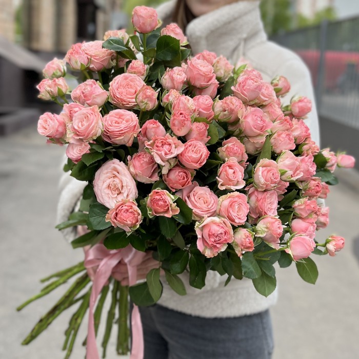 Кустовая пионовидная роза Мадам Бомбастик 60 см