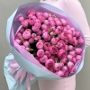 25 кустовых пионовидных розовых роз Жизель 40 см
