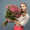 25 кустовых роз Глория 70 см