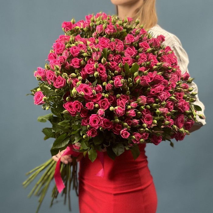 35 кустовых роз Глория 70 см