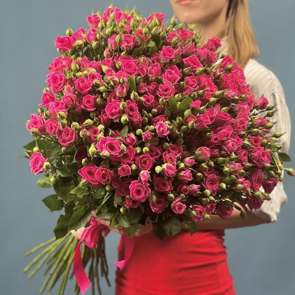 35 кустовых роз Глория 70 см