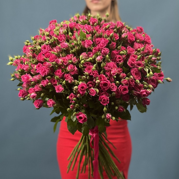 45 кустовых роз Глория 70 см
