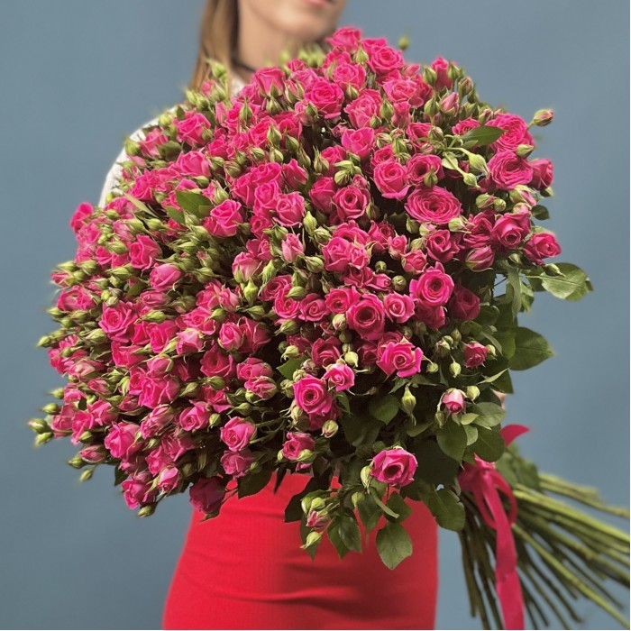 45 кустовых роз Глория 70 см