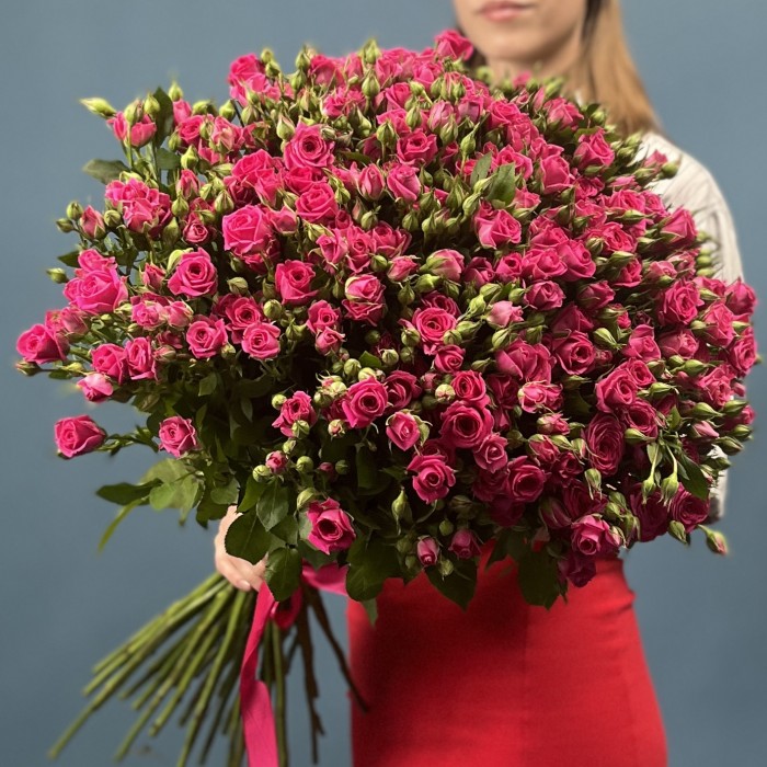 45 кустовых роз Глория 70 см