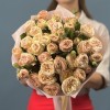 9 кустовых персиковых роз Джентл трендсеттер 50 см
