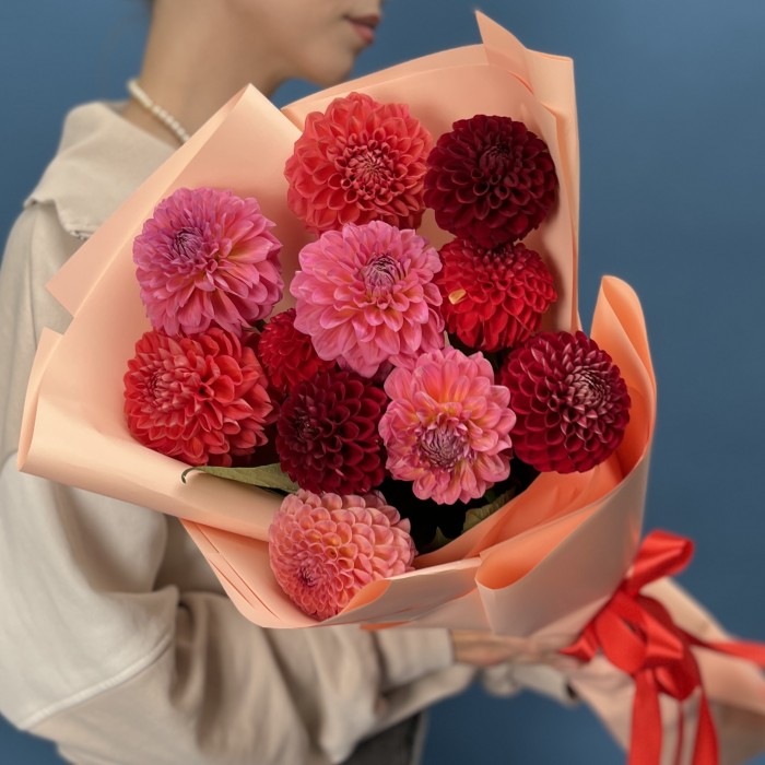 11 георгинов огненный MIX