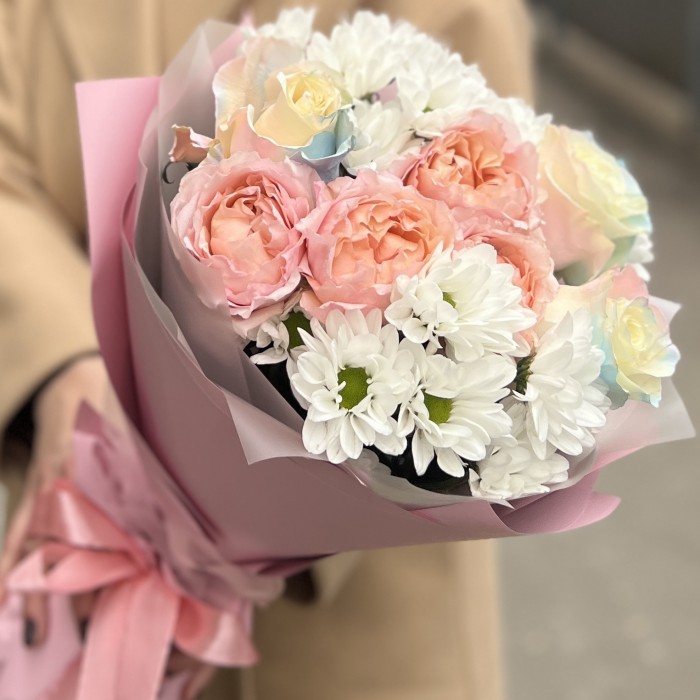 Нежный букет на день рождения дочки