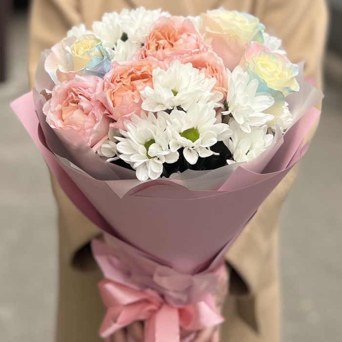 Нежный букет на день рождения дочки