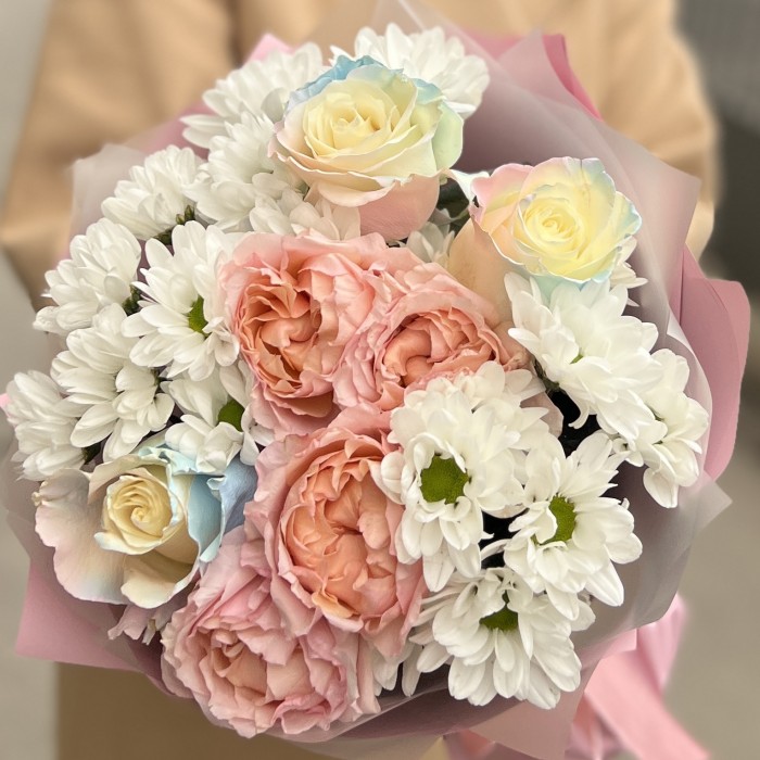 Нежный букет на день рождения дочки