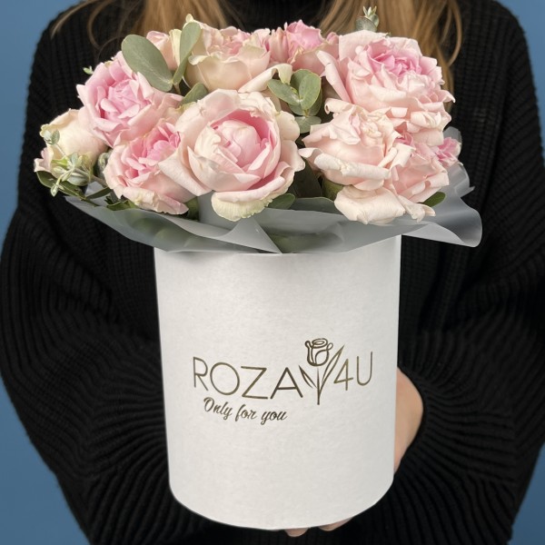 5 кустовых пионовидных роз Кэнди Флоу  в коробке