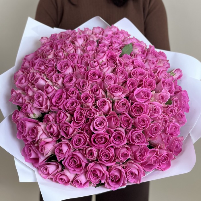 151 розовая роза Аква 40 см
