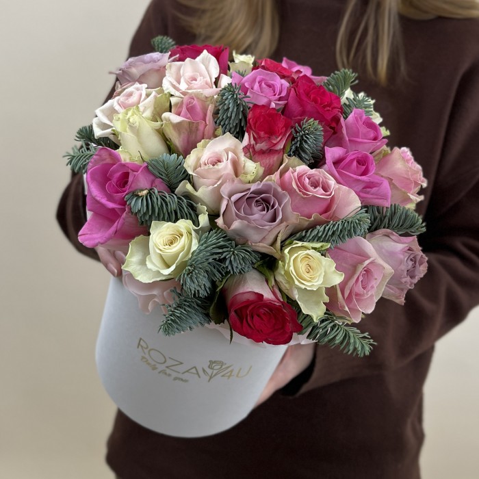 Букет дня с розами Приятный день