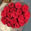 19 красных пионовидных роз Ред Пиано 60 см