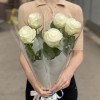 1 белая роза 60 см