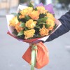 Цветочный комплимент из 11 роз - оранжевый