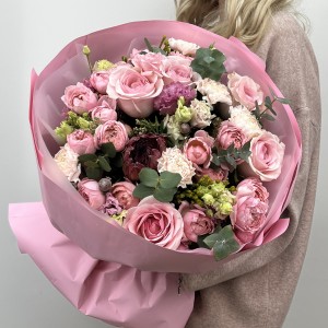 Букет дня с розами Светлая мечта