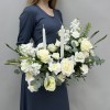 Настольная композиция Белая с двумя свечами