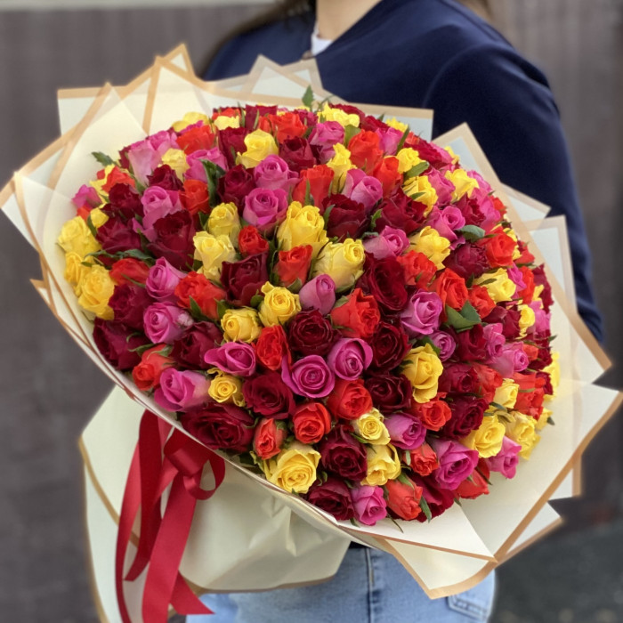 201 Роза яркий микс