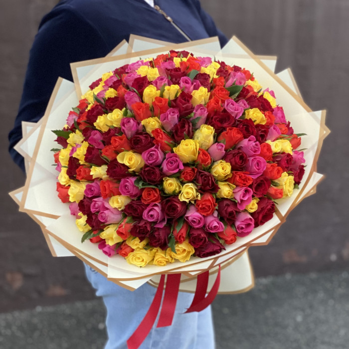 201 Роза яркий микс