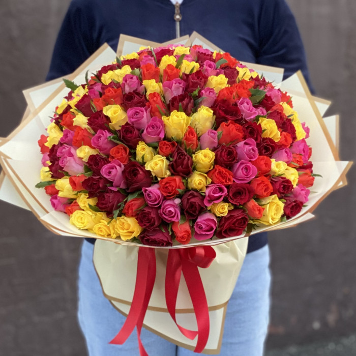 201 Роза яркий микс