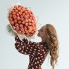 75 красно-оранжевых роз 3Д