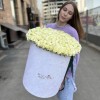 201 белая роза в бархатной коробке