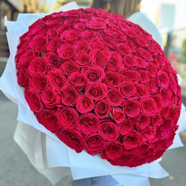 201 малиновая роза Такаци 40 см