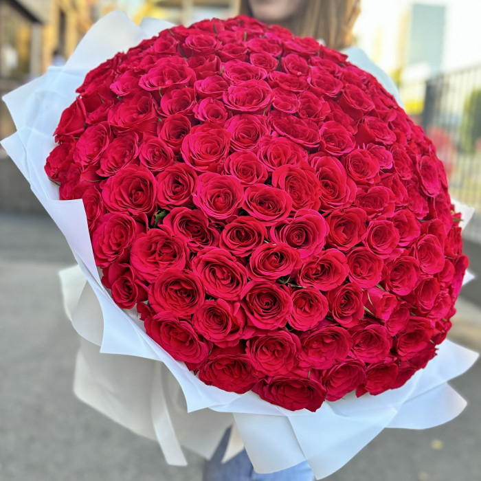 201 малиновая роза Такаци 40 см