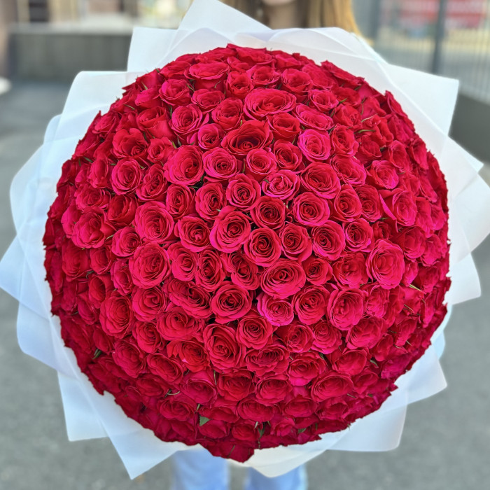 201 малиновая роза Такаци 40 см