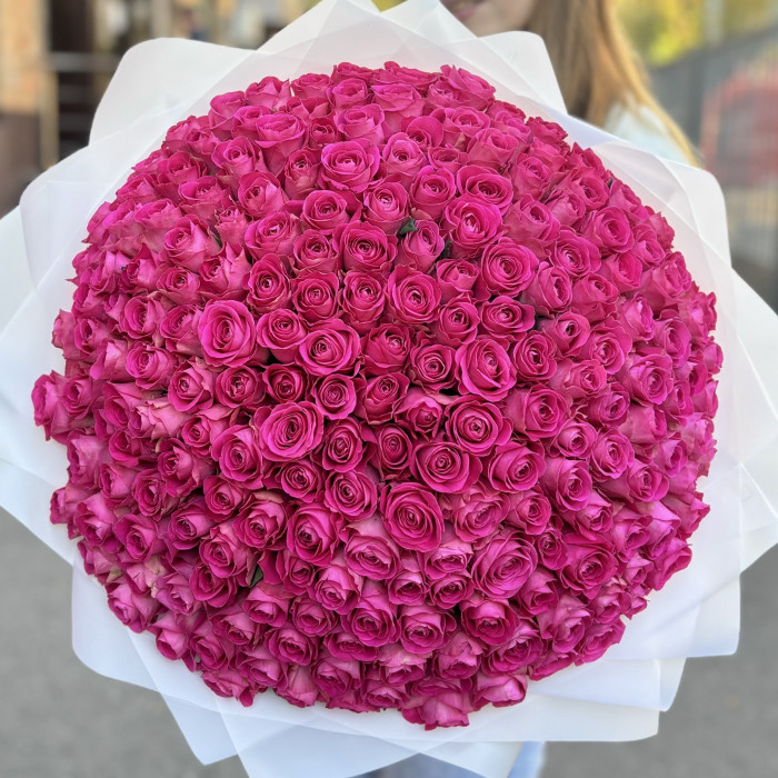 201 розовая роза 40 см